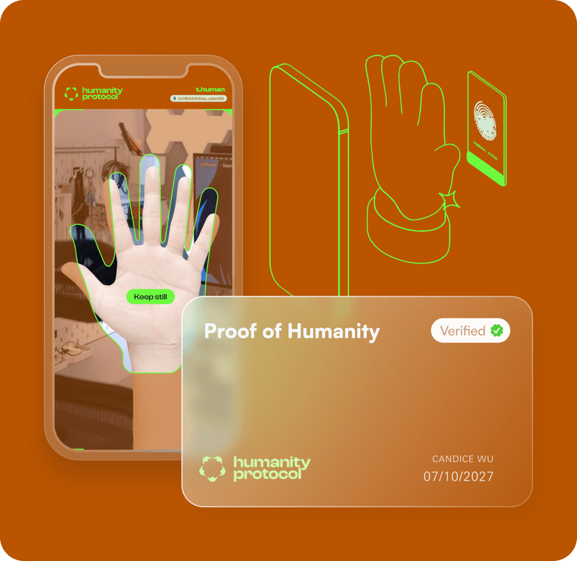 humanity project with palm scan